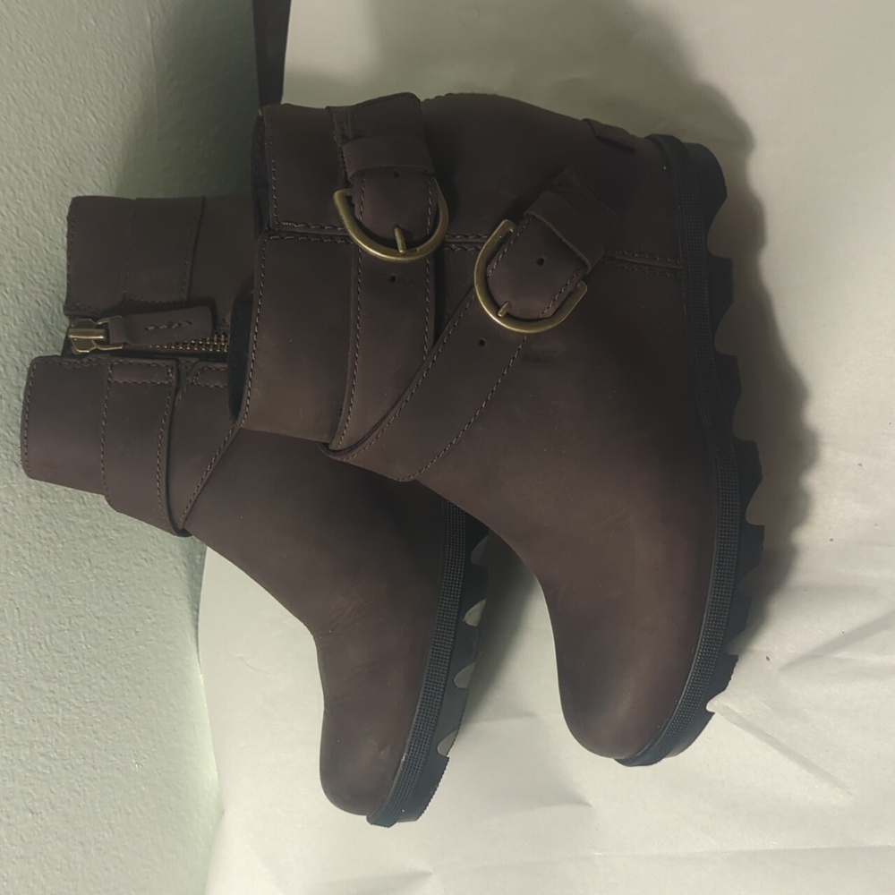 Joan of Arctic Waterproof Leather Wedge II Buckle Boot